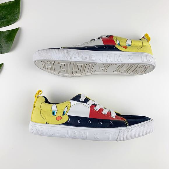 Tommy Hilfiger Jeans x Space Jam Tweety Bird Casual Sneakers Kids 2 - Picture 9 of 15